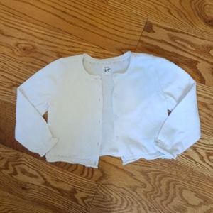 COPY - GAP Baby Girl Cardigan - White, 18-24 month